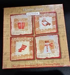 Oneida Winter Song 8" Salad Dessert Plate Set 4 Piece Anne Dolan Christmas. Fixed Price $20.00.