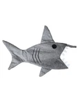 Gray Tweed Button Eye Shark Holiday Christmas Stocking. Fixed Price $12.99.