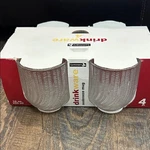 Set 4 Glass Luminarc Seabreeze Mugs Nib Handles 10 Oz Made Usa Frosted Swirl. Fixed Price $12.80.