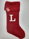 Letter Monogrammed Red Cable Knit Christmas Stocking 17 Wondershop Nwt. Fixed Price $16.50.