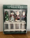 Vintage 1999 Christmas Boston Warehouse Cheese Spreaders Set Of 4 Holiday. Fixed Price $12.99.
