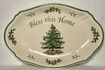 Spode Christmas Tree Bless This Home Tray 11 1/4". Fixed Price $25.49.