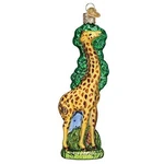 Old World Christmas Ornaments Giraffe Glass Blown Orange ,blue,black. Fixed Price $27.99.