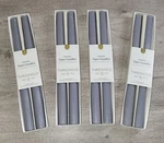 Threshold Target 10" Light Gray Ribbed Taper Candles Lot Of 4 Packs - 8. Fixed Price $10.46.
