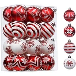 Christmas Ball Ornaments 24 Pack Shatterproof Tree Hanging Decoration White. Fixed Price $9.99.