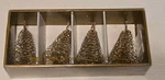 Tag Christmas Tree Place Card Holder Set 4 Gold Spiral Metal Star Glitter. Fixed Price $24.99.