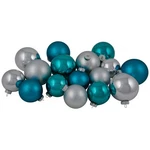 Northlight 72CT Blue Silver Shiny Matte Glass Ball Christmas Ornaments 3.25-4". Fixed Price $120.49.