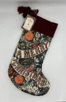 John Derian For Target Merry Christmas Stocking Floral Tassels Beaded Banner. Fixed Price $42.99.