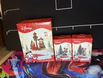Disney Mickey Lamppost Wreatch Christmas Village Decoration Light Up Set X3. Fixed Price $14.00.