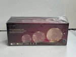 Lumineo Glass Decoration Light Pre Lit Led Baubles Set Of 3 Warm White Timer. Fixed Price $34.99.