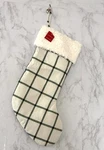 New Wondershop Christmas Stocking 19" Faux Fur Plaid Green. Fixed Price $13.64.