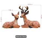 Deer Statue Buck Doe Figurine Resin Garden Sculpture Home Accent Patio Decor. Fixed Price $68.00.