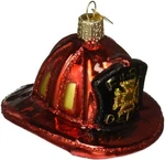 Old World Christmas Fireman's Helmet Blown Glass Ornament 32225. Fixed Price $16.88.