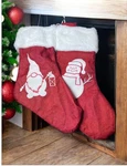 Christmas Stockings For Fireplace Decoration With Led Lights, 18 Inches Red. Fixed Price $8.99.