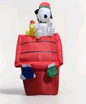 Gemmy 3.5FT Tall Peanut's Snoopy Woodstock Doghouse Christmas Inflatable Hole*. Fixed Price $42.00.