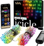Smart App-controlled Rgb Icicle Christmas Lights 190 Leds, Clear Wire. Fixed Price $183.99.