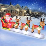 Funfanso 12FT Christmas Inflatables Santa Claus Sleigh Outdoor Decorations.... Fixed Price $127.69.