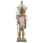 16-INCH Hollywood Platinum And Gold Glitter King Nutcracker. Fixed Price $77.32.
