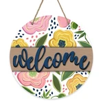 Bolisom Welcome Spring Summer Flower Front Door Sign, 12X12 Inches,. Fixed Price $27.46.