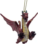 Red Flying Gothic Dragon Fantasy Christmas Tree Hanging Ornament Statue. Fixed Price $14.99.