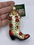 Old World Christmas Glass Cowgirl Boot Ornament Nwt. Fixed Price $19.99.
