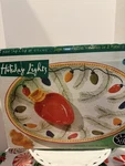 1998 Clay Art "holiday Lights" Chip 'n Dip Set (12.5 X 16.5). Fixed Price $40.00.