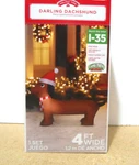 Holiday 4FT Led Darling Dachshund Weiner Dog Inflatable Santa Xmas Light Up. Fixed Price $25.00.