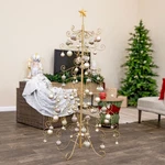 Noelle Indoor Gold Metal Christmas Ornament Tree - 5 Ft By Sunnydaze. Fixed Price $96.95.