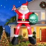 8 Ft Christmas Inflatable Santa Claus Outdoor Decorations, Blow Up Sitting. Fixed Price $44.99.