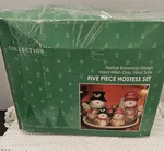Kirklands Home 5PC Snowman Christmas Hostess Set With Box. Fixed Price $25.00.
