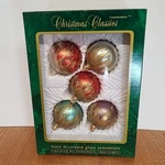 5 Christmas Classics Commodore Hand Decorated Glass Ornaments. Fixed Price $5.10.