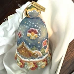 G. Debrekht Bell Shaped Christmas Ornament Of Winter Scene With Box Unbreakable. Fixed Price $17.00.