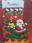 Janlynn Holiday Santa Felt Applique Jeweled Christmas Sleigh Stocking Kit New. Fixed Price $19.99.
