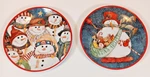 Crazy Mountain 6" Snowman Christmas Plates By Diane Knott - Set Of Two. Fixed Price $14.99.