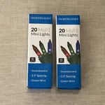 Lot Of Northlight 20 Multi Mini Lights- Green Wire. Fixed Price $14.99.
