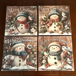 Your Choice - Merry Christmas Snowman Wall Art/hanging 12X12" New. Fixed Price $5.00.