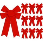 Hongsome 10 Pack Christmas Velvet Bows 9X13 Gold Edge Tree Decor Red. Fixed Price $23.10.