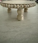 Aman Home Collection Round Beige Wooden Cake Stand Farmhouse Style Matte Finish. Fixed Price $26.50.