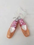 *pair Of Ballet Slippers* Dance 32030 Old World Christmas Glass Ornament - New. Fixed Price $17.45.