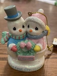 Precious Moments Our First Christmas Porcelain Snowman Ornament New. Fixed Price $15.00.