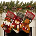 Sunnyglade 3PCS 18" Christmas Classic Large Stockings Santa, Snowman,. Fixed Price $23.79.