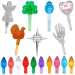 110PCS In Colors Ceramic Christmas Tree Replacement Lights Plastic Bulbs Pegs. Fixed Price $22.43.