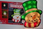 Impact Innovations 17" Lighted Holographic Snowman Christmas Window Decor. Fixed Price $19.17.