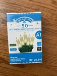 Holiday Time 50 Led Warm White Mini Lights Wire Set Christmas Party Cor. Fixed Price $7.99.