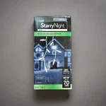 Gemmy 70 Led Icicle Show Starry Night 7FT Glimmering White & Cord. Fixed Price $19.00.