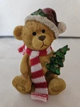 With Scarf,hat,and Tree. Polystone Sitting Christmas Bear.. Fixed Price $9.50.
