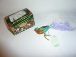 Old World Christmas Blown Glass Clip-on Ornament, Forest Finch Box. Fixed Price $12.00.