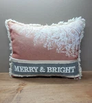 Primitives By Kathy Merry & Bright Holiday Throw Pillow Fringe 2 Side Terracotta. Fixed Price $15.00.