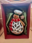 Gingerbreadman 8 Luminary W/led Pillar Flameless Carved Belly Candle Ornament. Fixed Price $22.95.