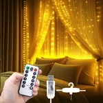 300 Led Fairy Curtain Lights, 9.8X9.8FT Usb Plug-in Modes Christmas String. Fixed Price $11.99.